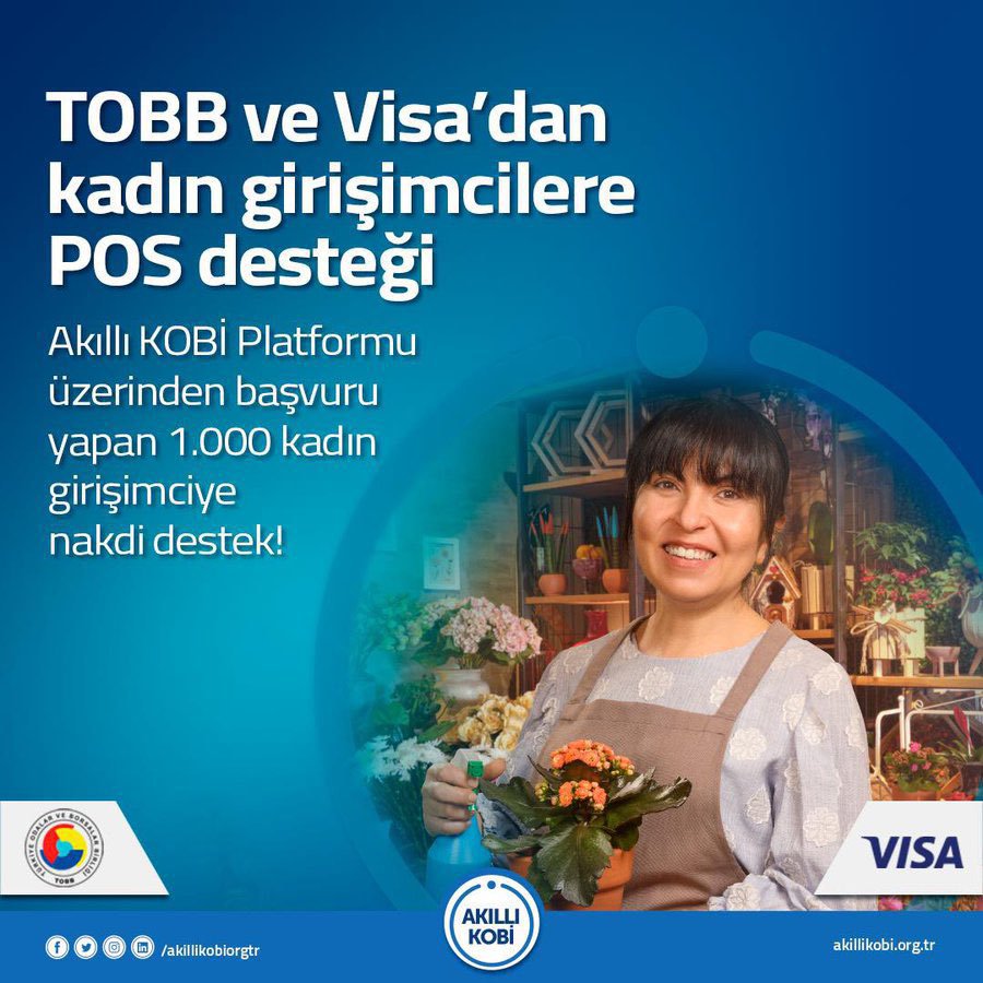 TOBB ve Visa'dan, ilk kez POS cihazı alan 1.000 kadın girişimciye nakdi destek!
