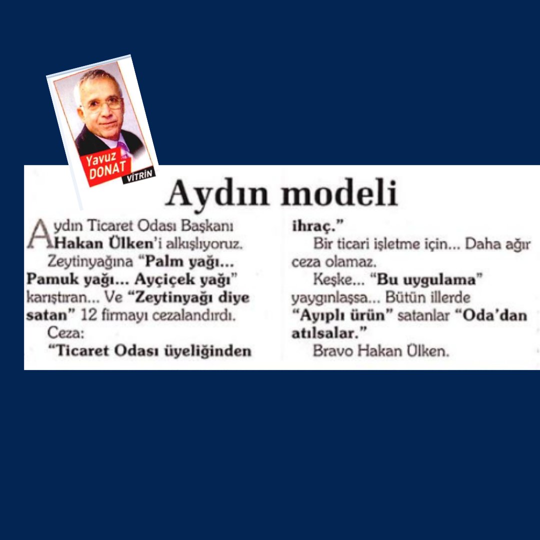 DUAYEN GAZETECİ SAYIN YAVUZ DONAT’TAN, ÜLKEN’E TEBRİK