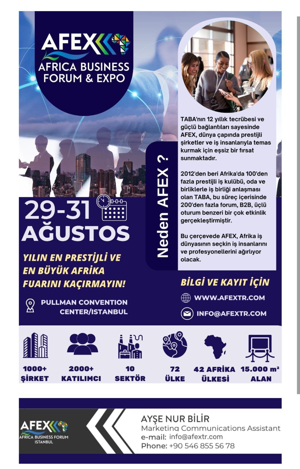AFEX-AFRİKA İŞ FORUMU & EXPO İSTANBUL 29-31 AĞUSTOS İSTANBUL