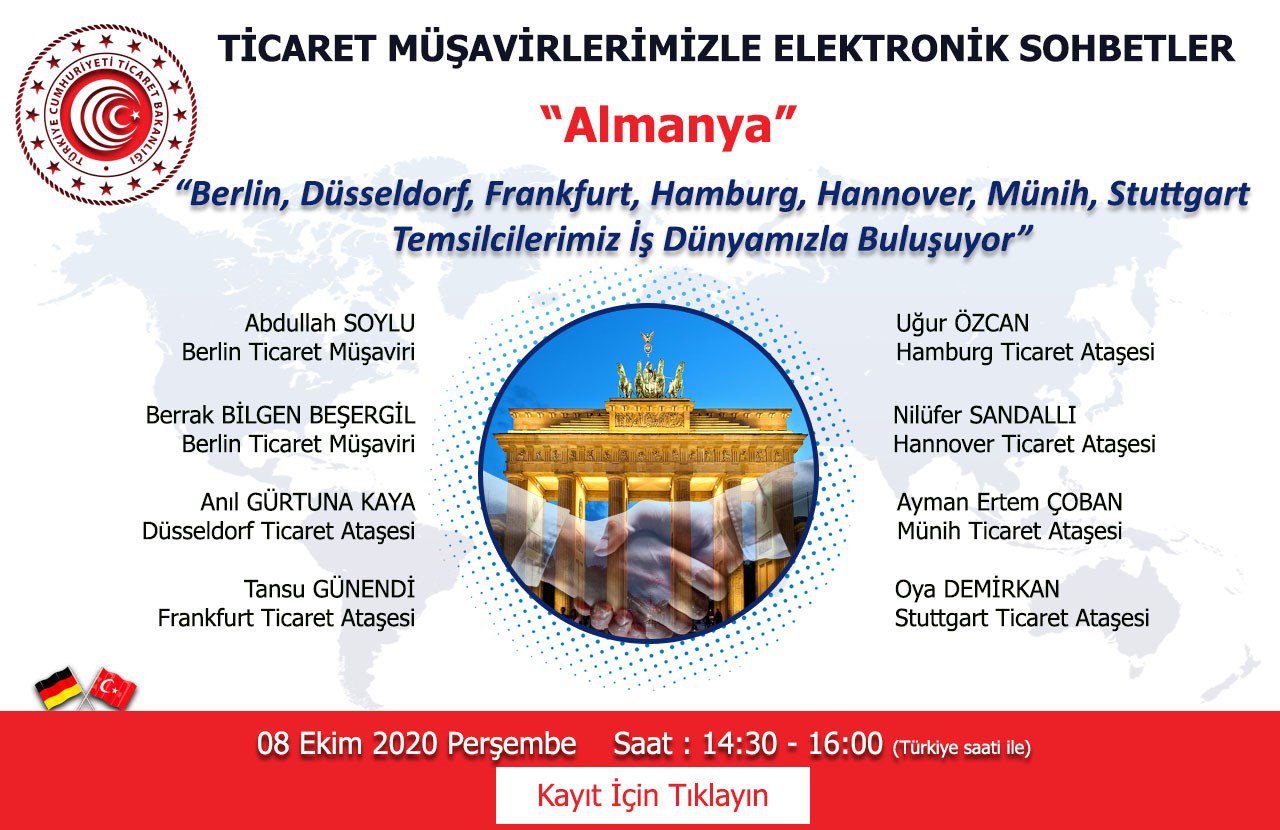 TİCARET MÜŞAVİRLERİMİZLE ELEKTRONİK SOHBETLER- ALMANYA