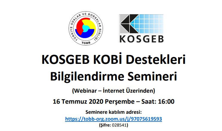 KOSGEB KOBİ DESTEKLERİ SEMİNERİ