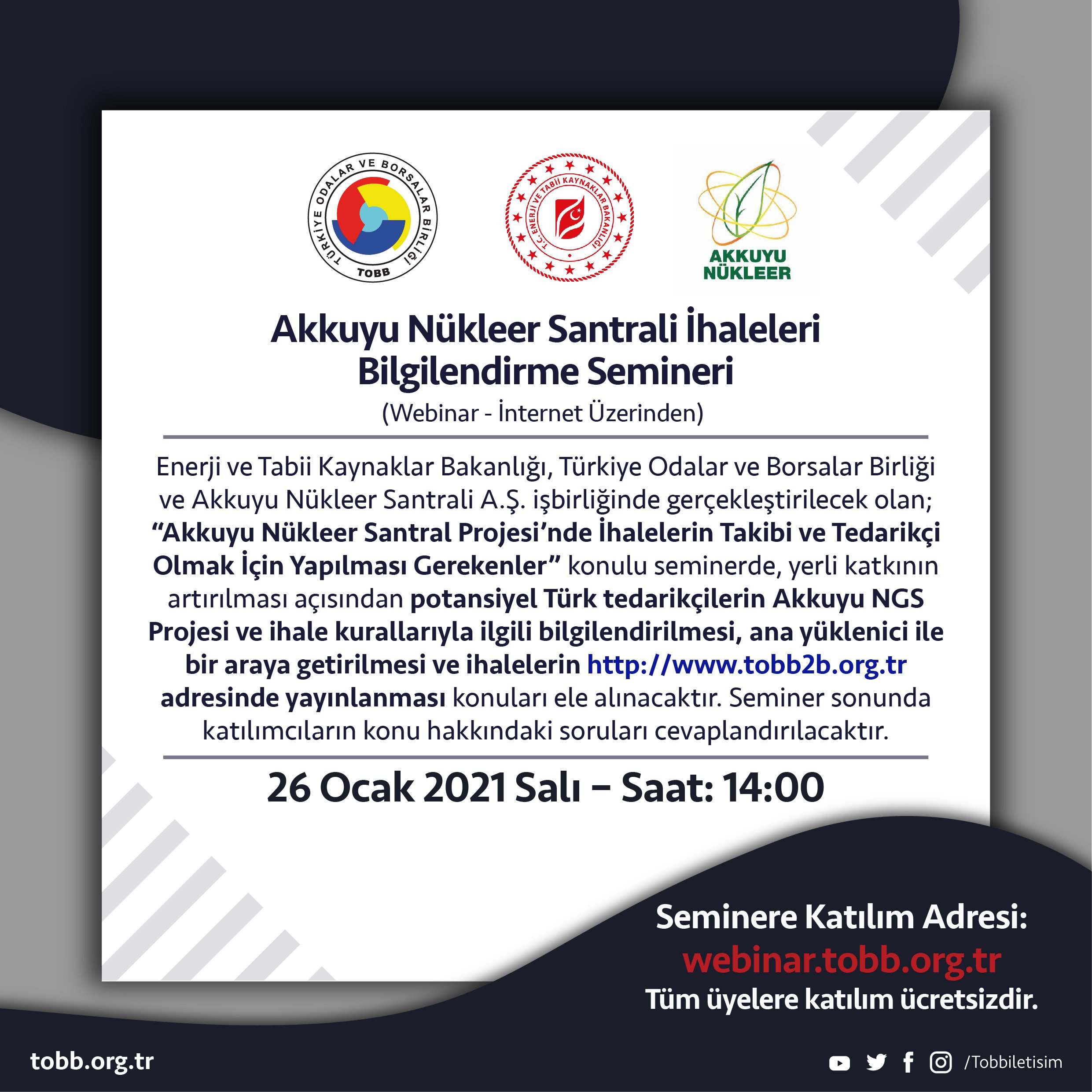 Akkuyu Nükleer Santrali İhaleleri Bilgilendirme Webinarı