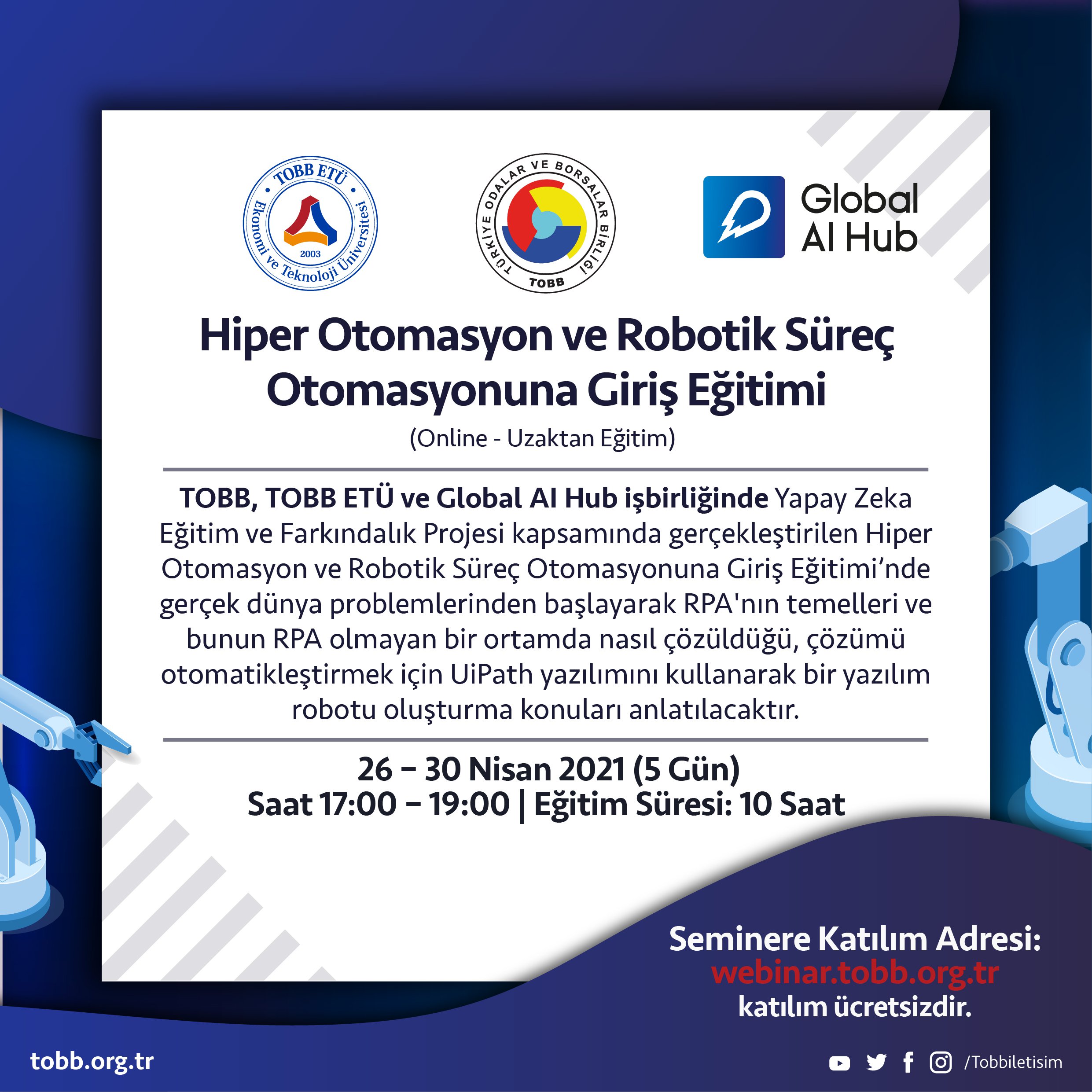 Hiper Otomasyon ve Robotik Süreç Otomasyonuna Giriş Eğitimi