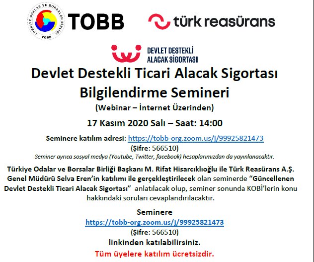 Devlet Destekli Ticari Alacak Sigortası Bilgilendirme Semineri