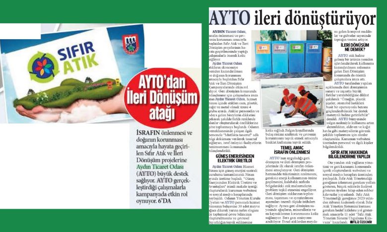 AYTO’DA SIFIR ATIK HAREKETLİLİĞİ