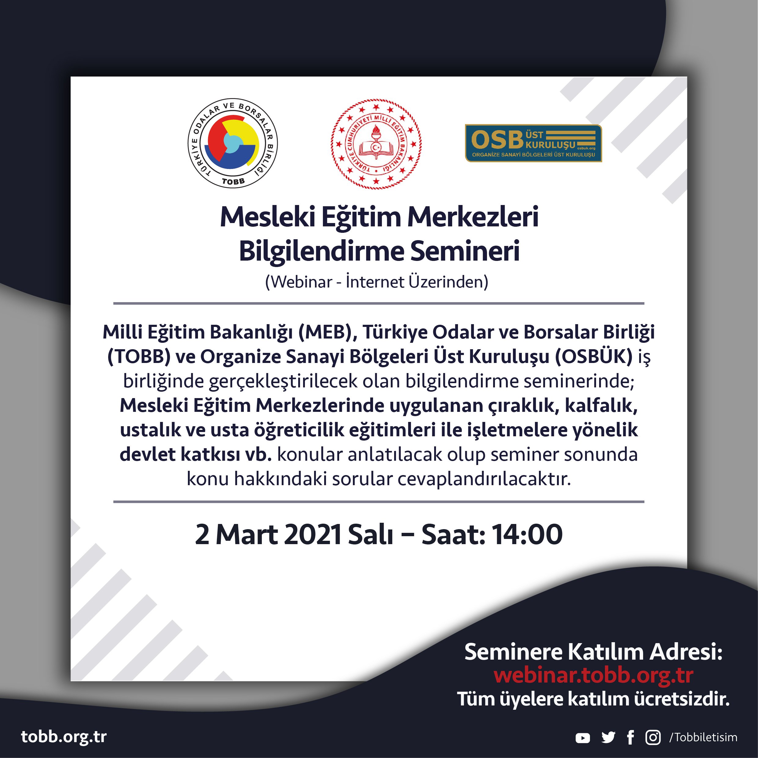 Mesleki Eğitim Merkezleri Bilgilendirme Webinarı