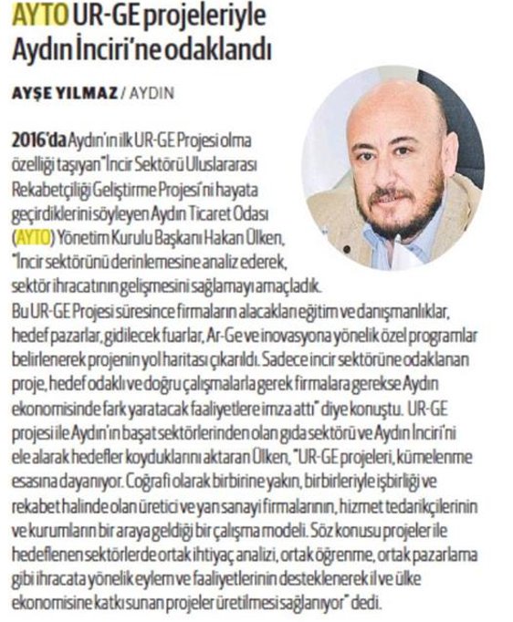 TOBB Yönetim Kurulu Üyesi ve Odamız Başkanı Hakan ÜLKEN, Dünya Gazetesi’nde URGE Projelerinin bölgeye ve ekonomiye  katkıları hakkında değerlendirmelerde bulundu.