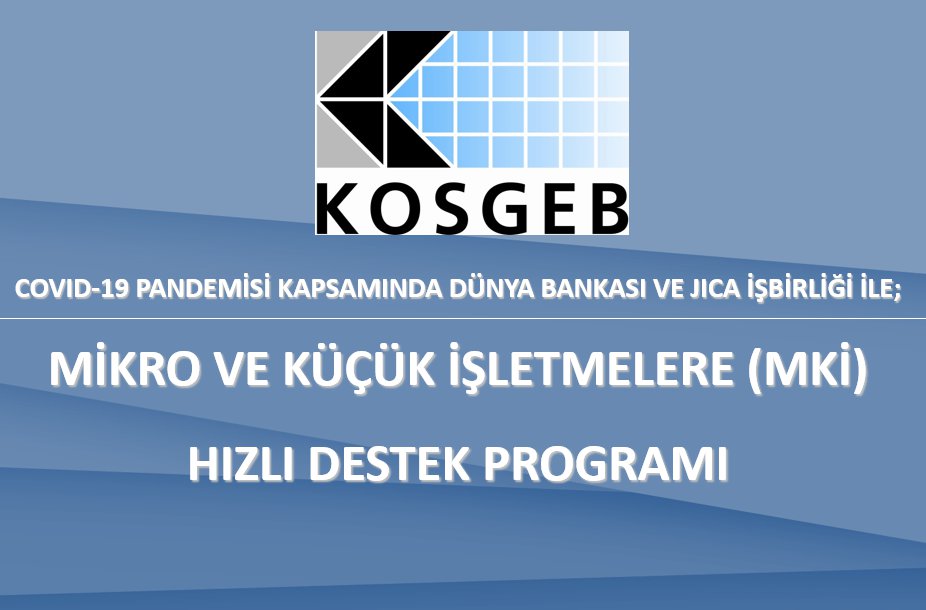 KOSGEB - MİKRO ve KÜÇÜK İŞLETMELERE HIZLI DESTEK PROGRAMI