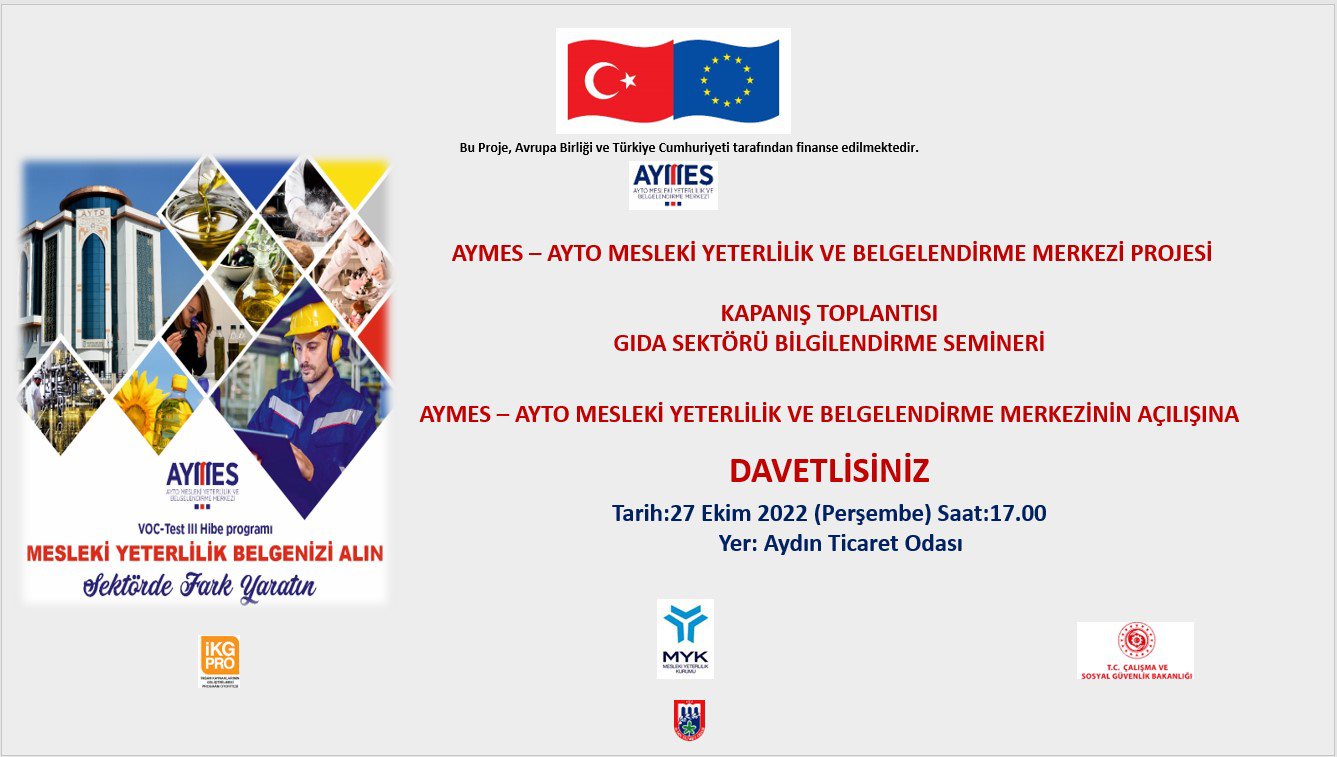 AYMES - AYTO MESLEKİ YETERLİLİK VE BELGELENDİRME MERKEZİ AÇILIŞ TÖRENİ