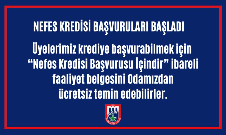 NEFES KREDİSİ BAŞVURULARI BAŞLADI