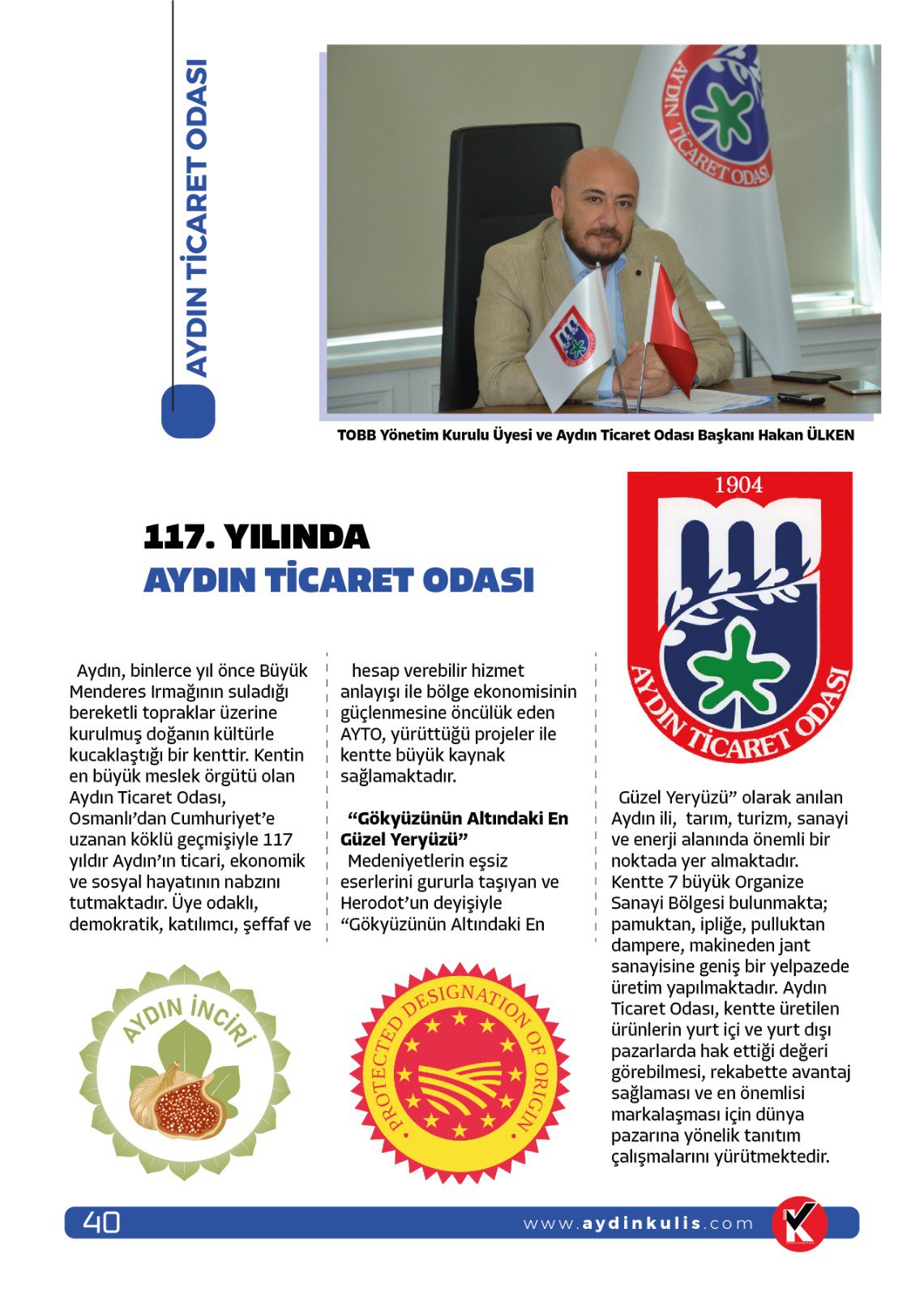 Geçmişten geleceğe uzanan köprü, 117. yılında Aydın Ticaret Odası