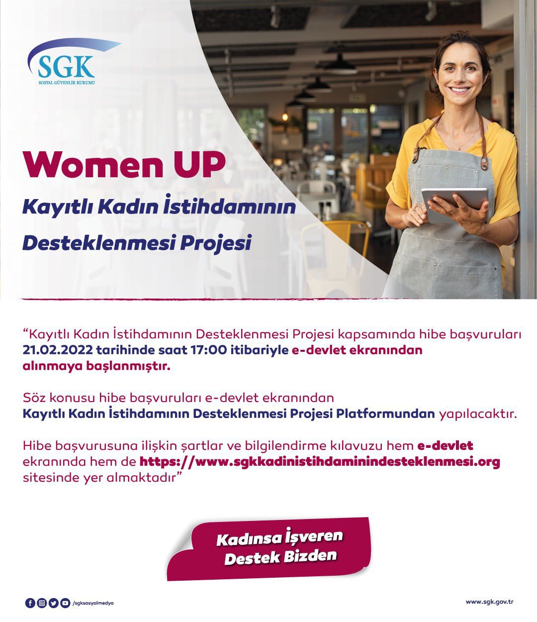 WOMEN-UP Kayıtlı Kadın İstihdamının Desteklenmesi Projesi