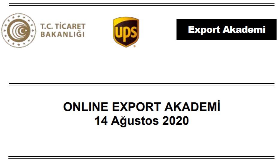 ONLINE EXPORT AKADEMİ PROGRAMI- 14 AĞUSTOS 2020