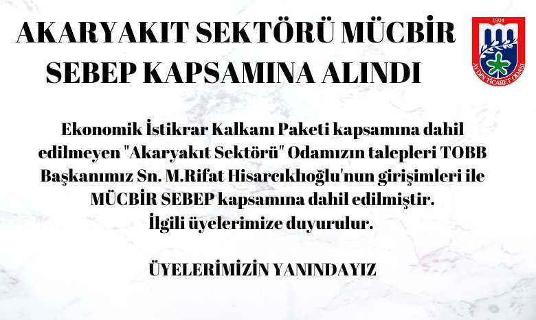 AKARYAKIT SEKTÖRÜ MÜCBİR SEBEP KAPSAMINA ALINDI