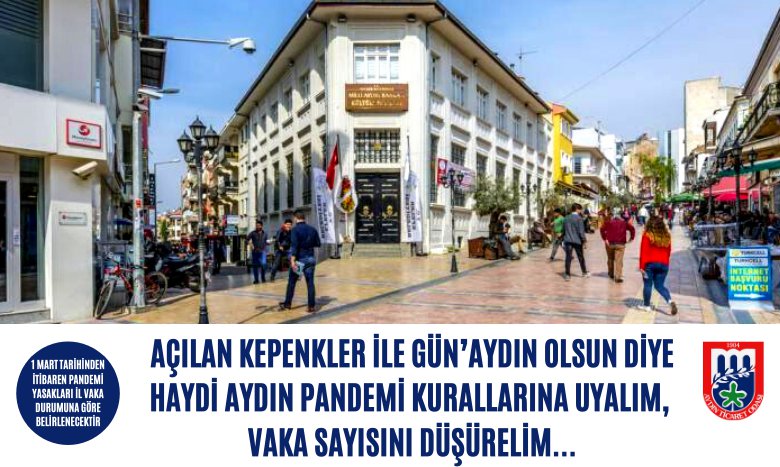 HAYDİ AYDIN PANDEMİ KURALLARINA UYALIM, VAKA SAYISINI DÜŞÜRELİM…